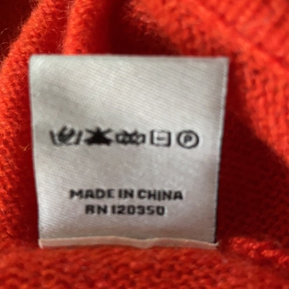 Claudia Nichole Cashmere Orange Coral Oversized Sweater - L - Picture 12 of 12